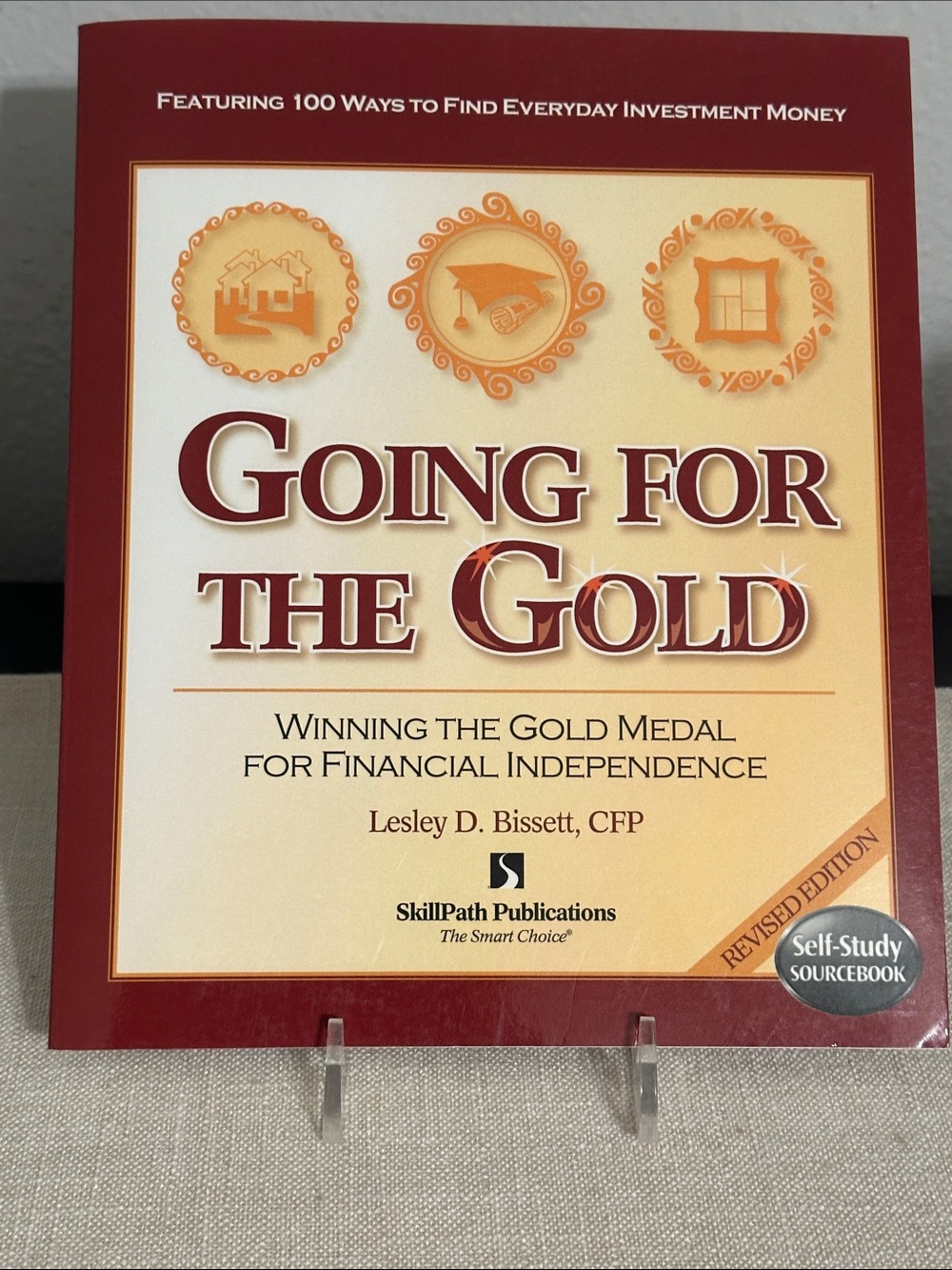 NEW! Never used! 
Going for the Gold by Lesley D. Bissett - Gold & Burgundy Cove